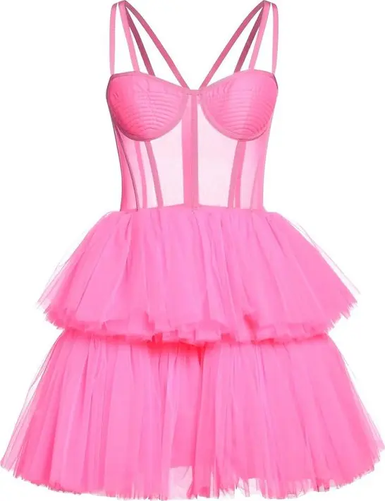 Multicolor Cotton Cocktail Dress