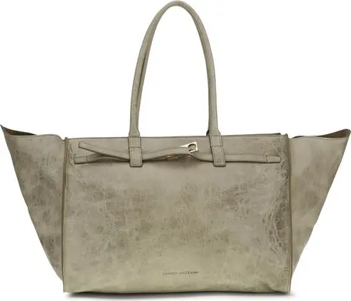 Beige Calf Leather Bos Taurus Shoulder Bag
