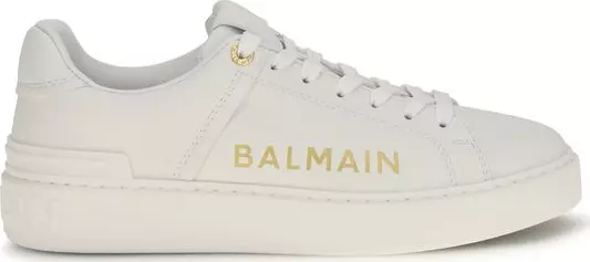 White Calf Leather Bos Taurus Low Top Sneakers