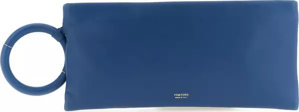 Blue Lambskin Clutch Bag